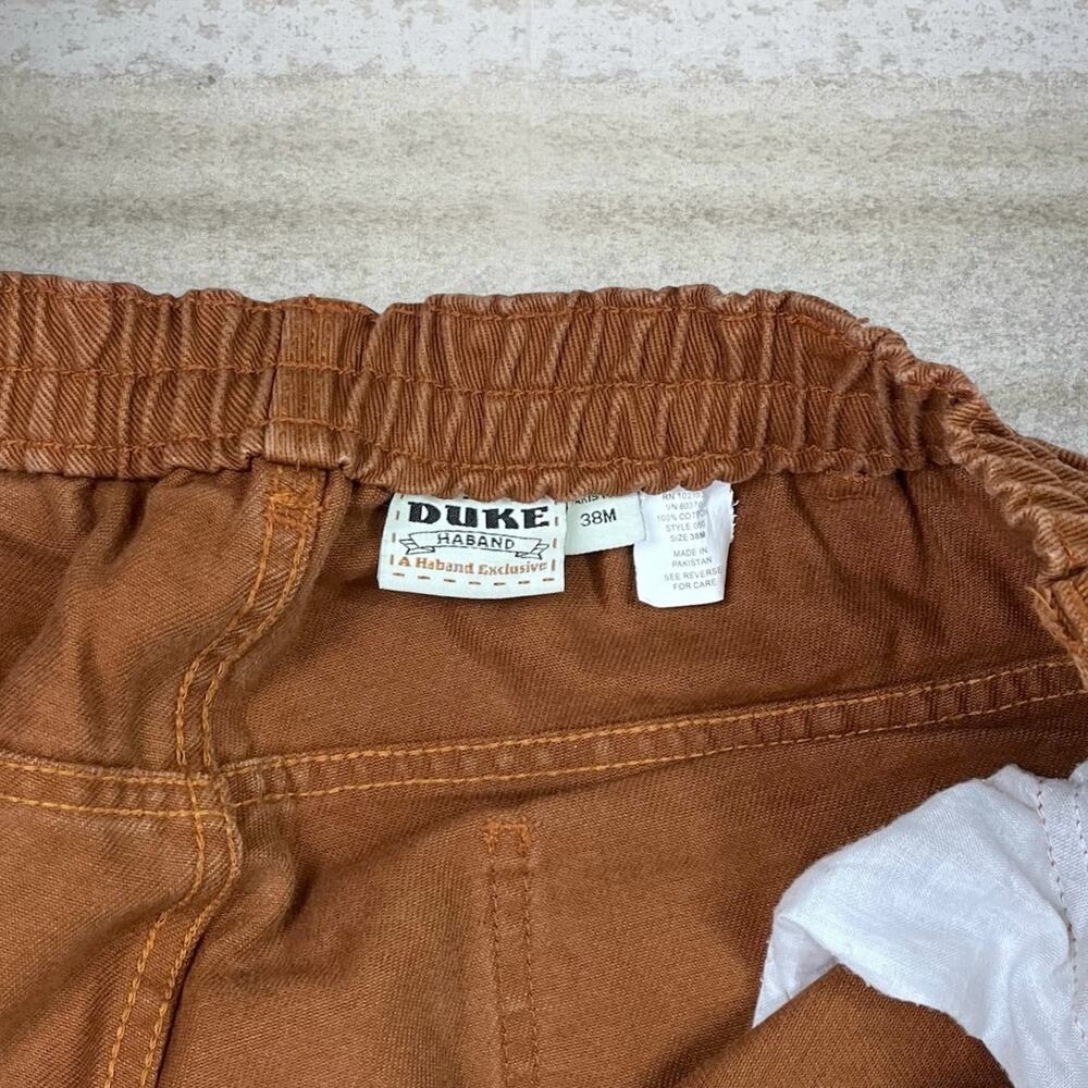 Vintage 90s Duke Jeans 38x28 Relaxed Fit Clay Tan Wash Denim - Picture 4 of 5
